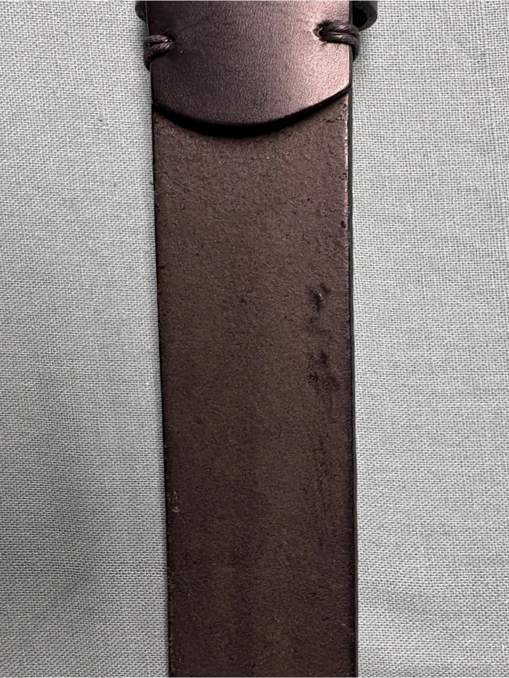 Men's Black 40in. GenuineLeather Belt: Brushed Metal Buckle: Fair Used Condition